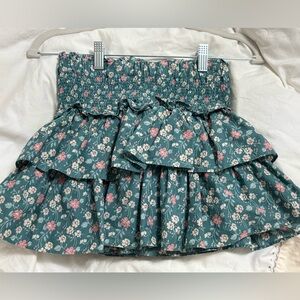 Janie & Jack Hailey Smoked Waist Floral Skirt Size 8